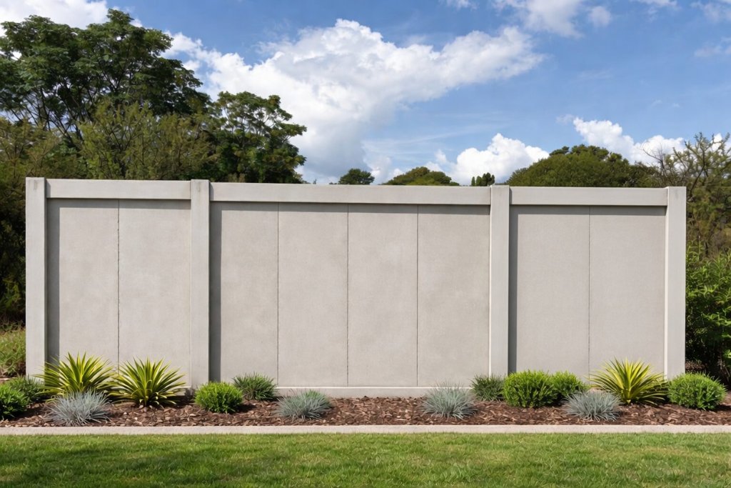 A completed CreteWalls boundary wall